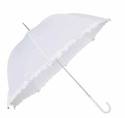 The Lilly White Wedding Umbrellas are a decorative yet functional umbrella