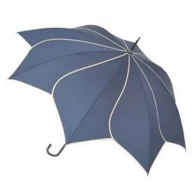 Navy petal umbrella opened