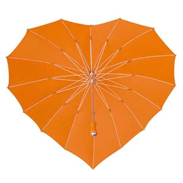 Orange Heart Umbrella