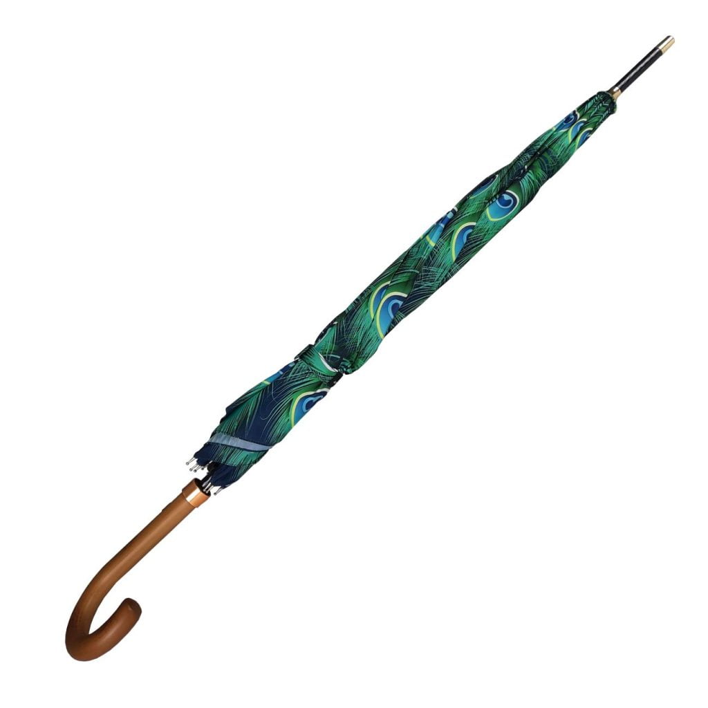 Peacock Design Umbrella - stunning peacock feather pattern umbrella