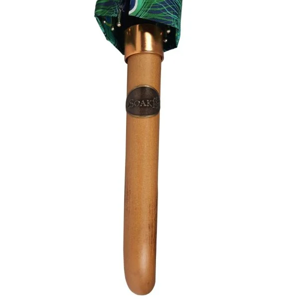 Peacock Print Umbrella - Handle