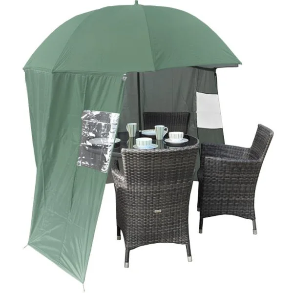 Portable Uv Parasol Sheltashade With Zip-On Windbreak