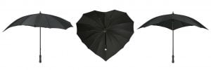 heart umbrella black