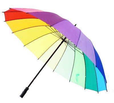 Rainbow Golf Umbrella - Umbrellas & More from Umbrella Heaven!