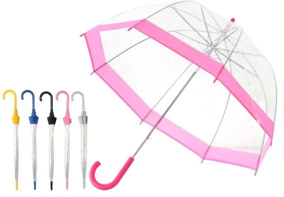 Clear Dome Umbrella Choice Of 5 Colour Trims