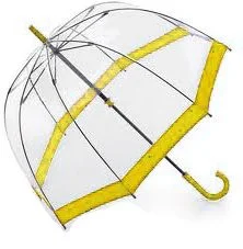 Clear Dome Umbrella Yellow Trim