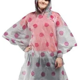 Reusable Poncho - Pink Spots