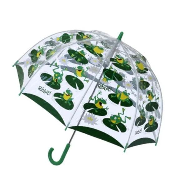 Pvc Frog Umbrella Opened