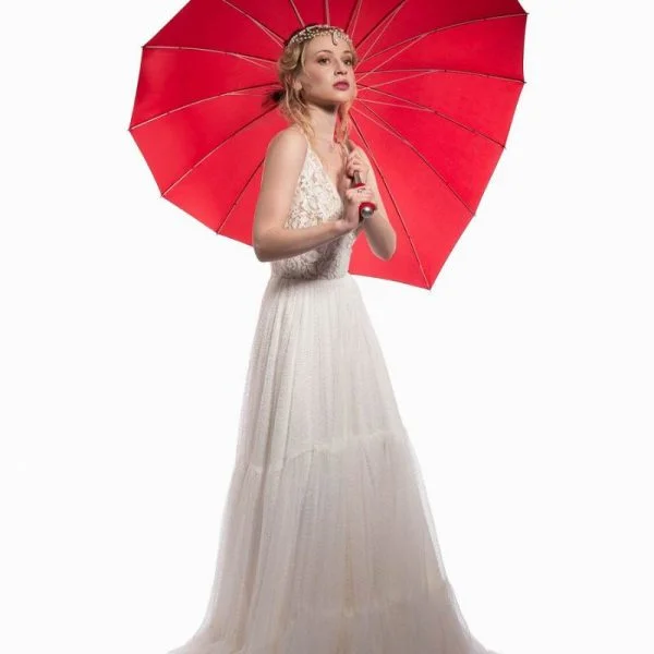 Red Heart Wedding Umbrella