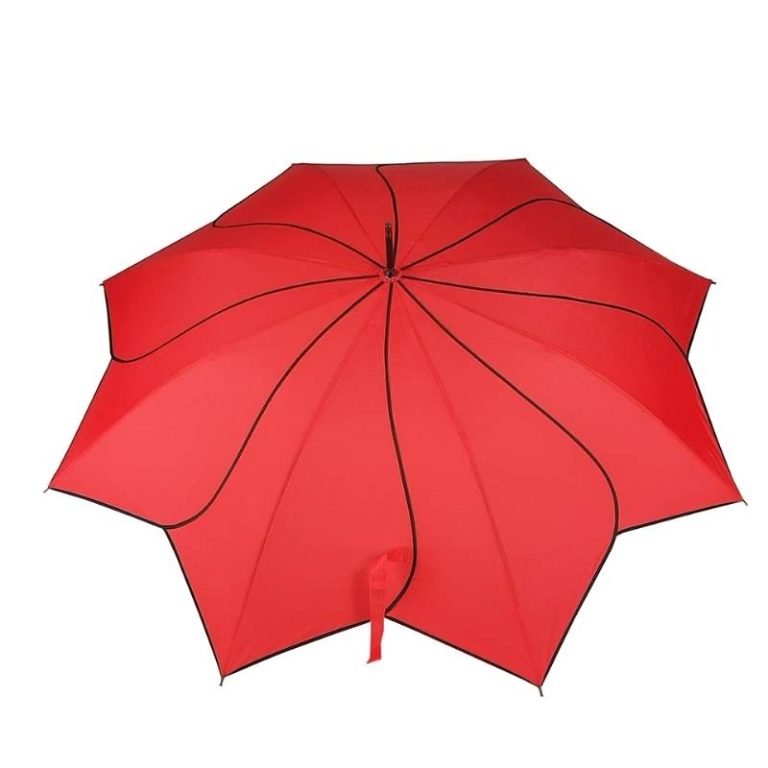 Petal Swirl Red Flower Umbrella - Umbrellas from Umbrella Heaven