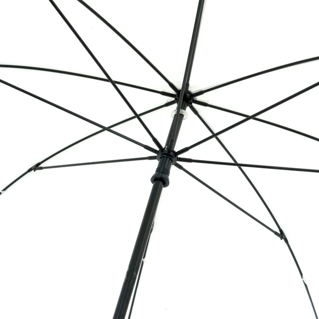 White Budget Golf Size Wedding Umbrella Frame And Underside