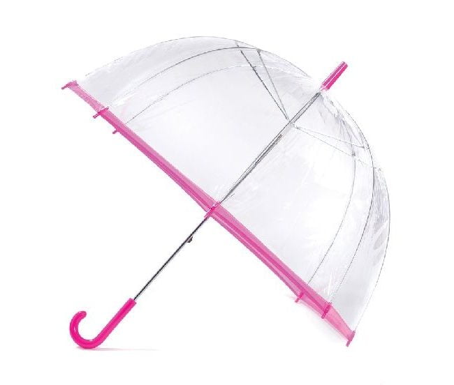 Clear Pink Umbrella / Slim Pink Trim Umbrella - Umbrella Heaven