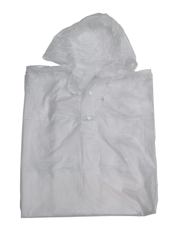 Clear / White Festival Rain Poncho