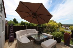 3.5m premium cantilever umbrella angled