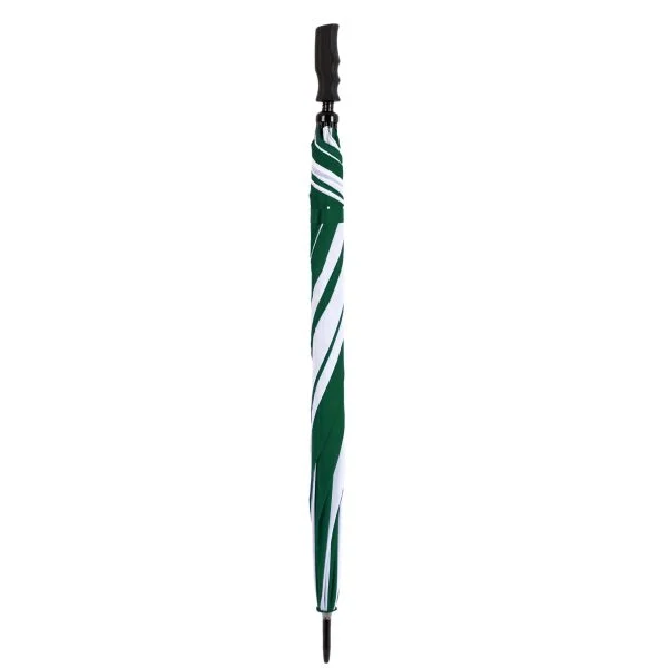 Green &Amp; White Golf Umbrella - Windproof Closed