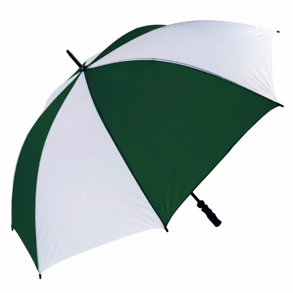 Windproof Green &Amp; White Golf Umbrella