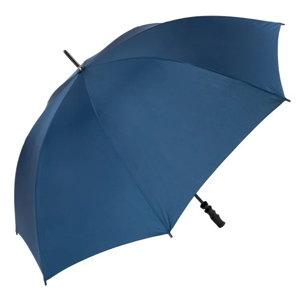 Navy Blue Golf Umbrella - Open, Angled