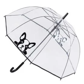 French bulldog umbrella, clear dome umbrella