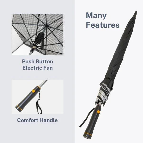 Electric Fan Umbrella Features