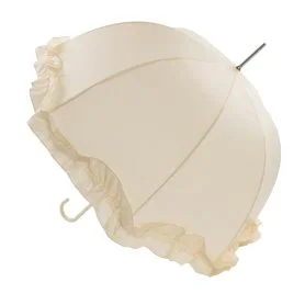 Double-frilled ivory umbrella