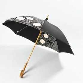 Japanese Kamon Kimono Umbrella Open Angled