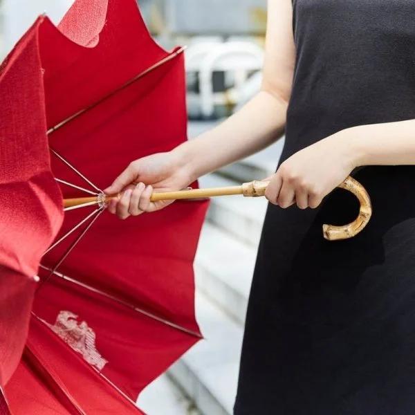 Japanese Kimono Shuka Umbrella With Model