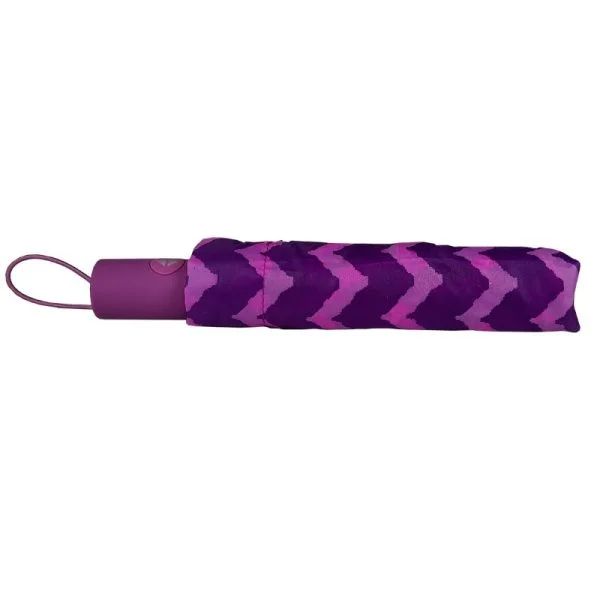 Purple Compact Umbrella Closed With Sleeve