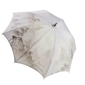 Suminagashi Japanese Umbrella made from upcycled traditional Japanese Kimono