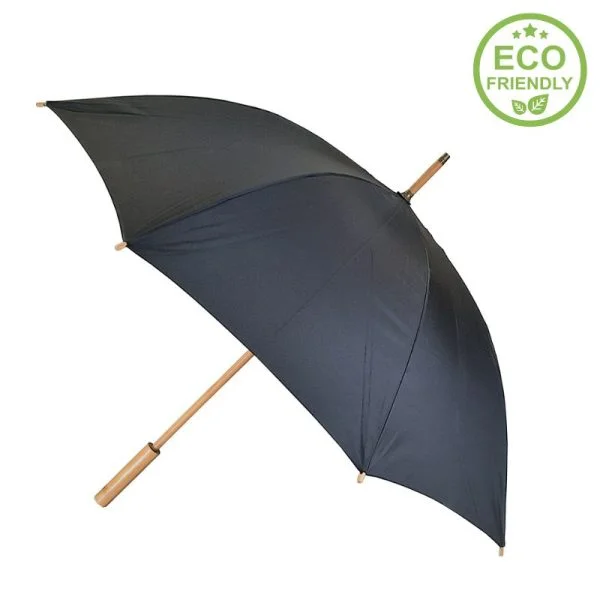 Black Eco Umbrella Open