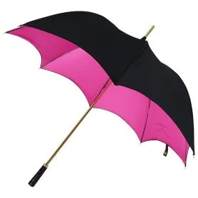 Black and Pink Gothic-Style Umbrella - Esmerelda - main image