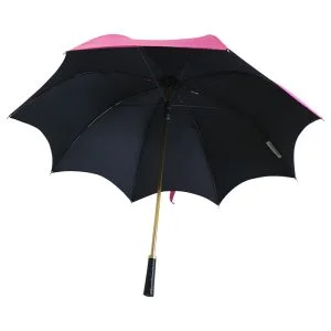 Black Underside Of Sabrina Pink And Black Gothic Pagoda Umbrella