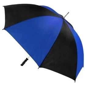 Royal Blue and Black Golf Umbrella opened