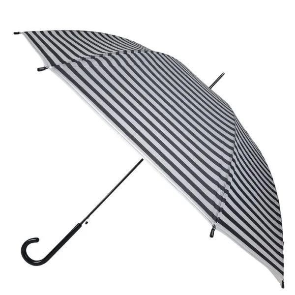 Open Black Walking Umbrella