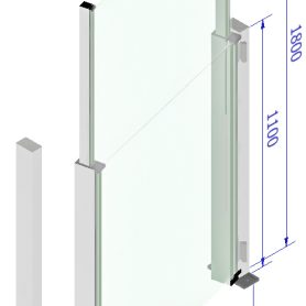 Wind Barrier Gate - Glass Balustrade gate