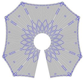 Medina umbrella - open side profile