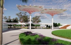 Rendering of Medina umbrella at resort