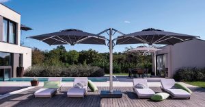 Dual T Titanium 2-Way Side-Arm Parasol