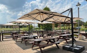 Dual V Carbon 2-Way Side-Arm Umbrella