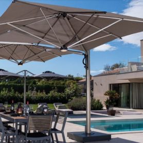 Dual V Titanium 2-Way Side Arm Parasol