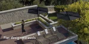 REVO Dark Flat Parasols