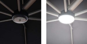 Lighting option for Astro, Dual and Quattro side-arm parasols.