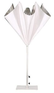 REVO Starwhite Flat Parasol part open.