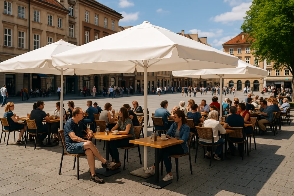 Commercial-grade parasols